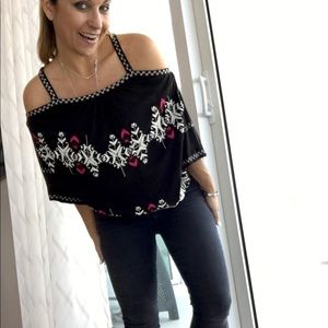 Free People Embroidered Top